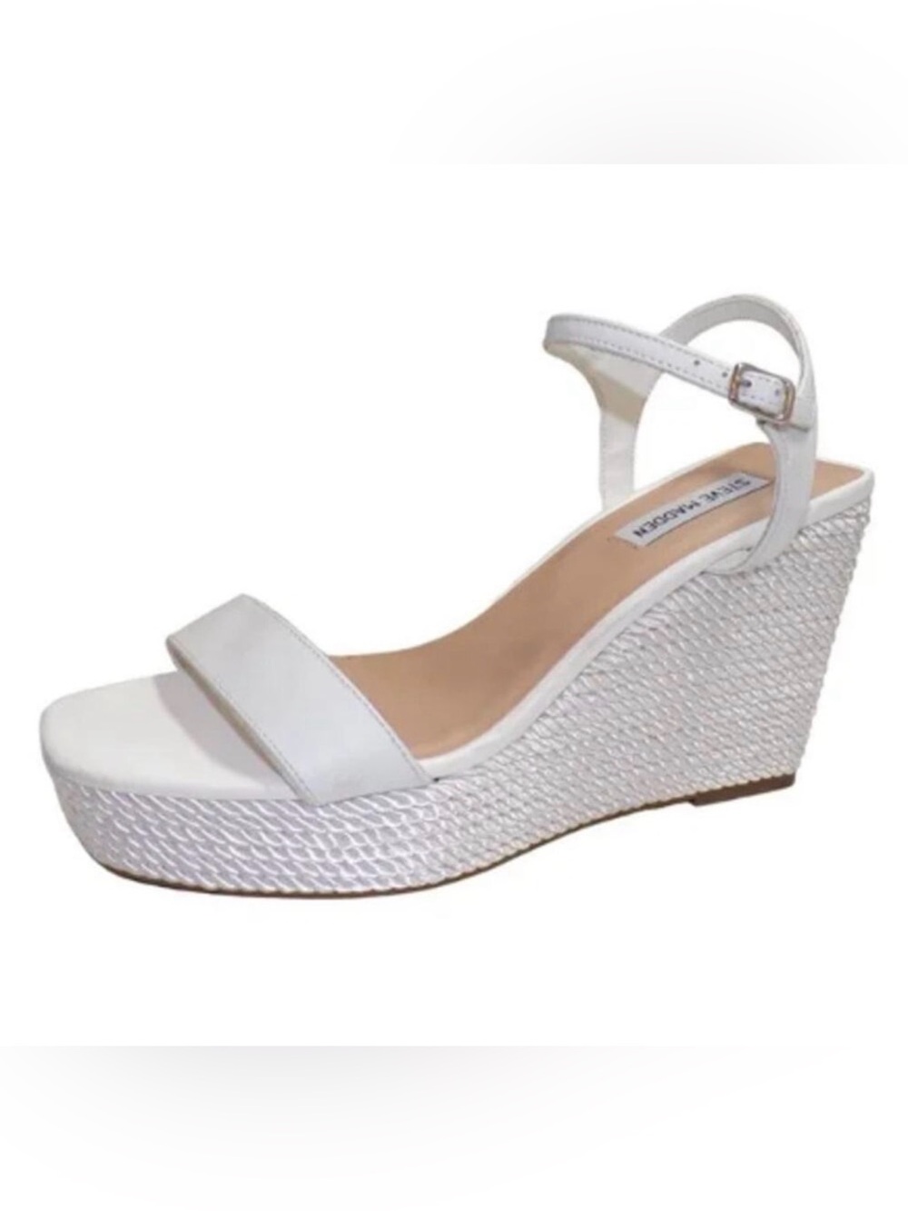 NEW Steve Madden Tory Twist Wedge Sandals with Ankle Strap Size 8.5